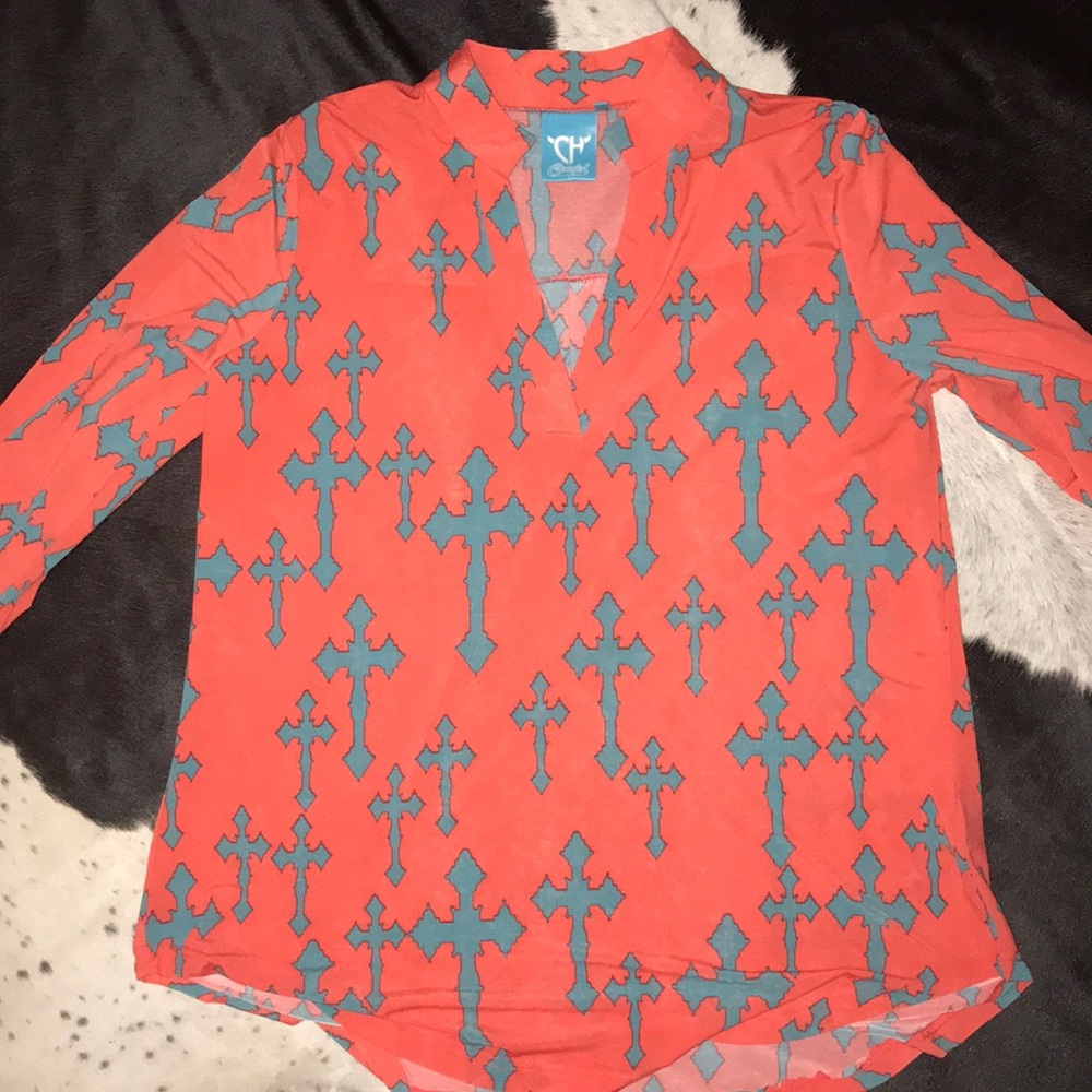 Women’s Cowgirl Hardware 3/4 Sleeve Top